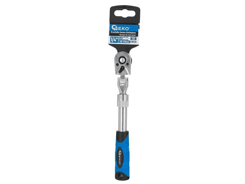 Телескопічна тріскачка 1/4" 210-278 мм 72T CrV Geko G10128 G10128 фото