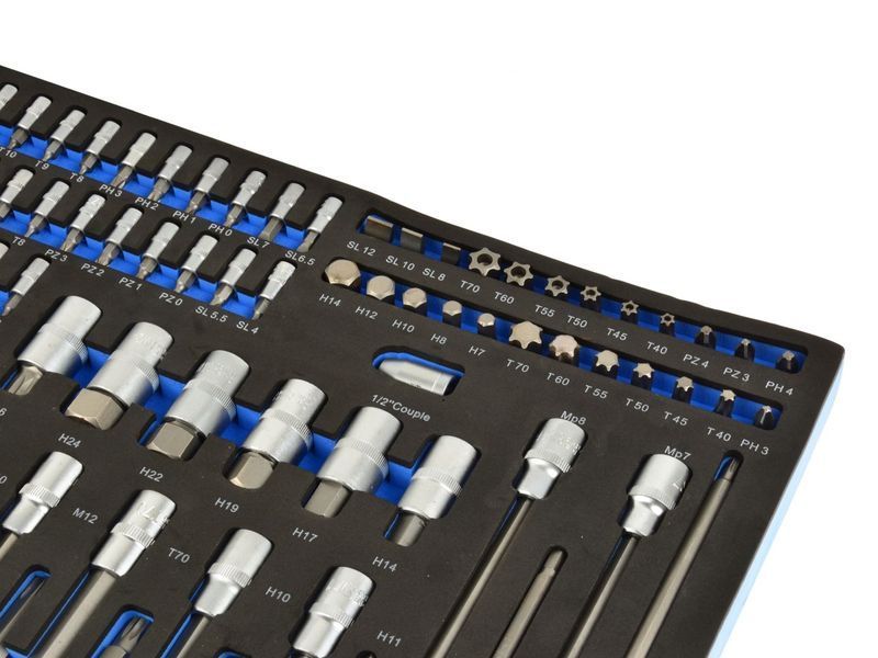 Набір торцевих головок і біт Torx 102 ел Geko G10833B G10833B фото