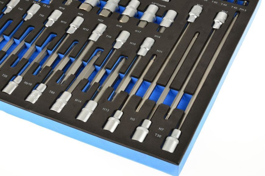 Набір торцевих головок і біт Torx 102 ел Geko G10833B G10833B фото