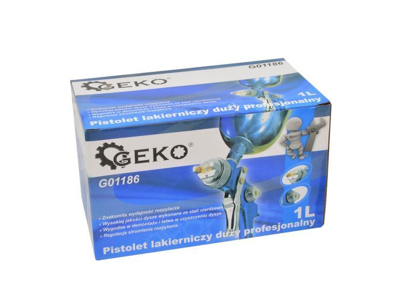Покрасочный пистолет PROFI - металлический бак 1000 мл GEKO G01186 G01186 фото