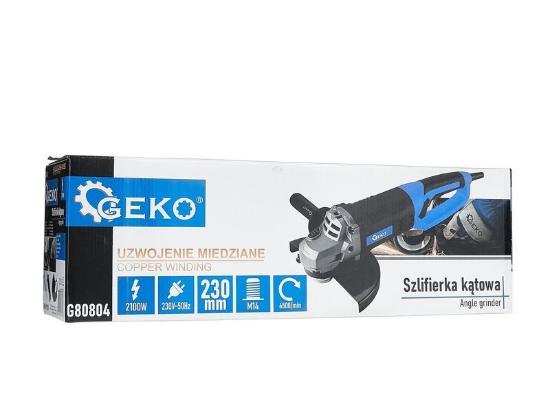 Угловая шлифовальная машина 230 мм, болгарка 2100 Вт  G80804 Geko G80804 фото