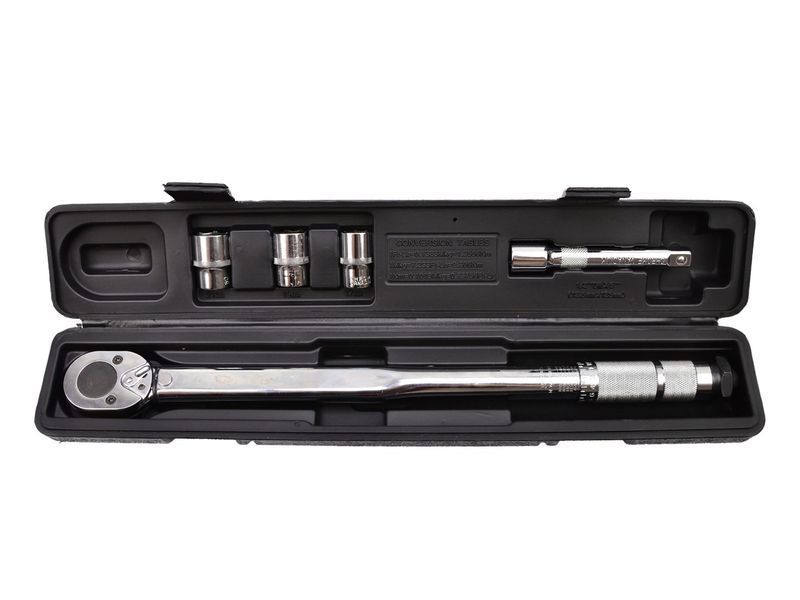 Динамометричний ключ 1/2" 28-210Nm + головки та подовжувач GEKO G10064 G10064 фото