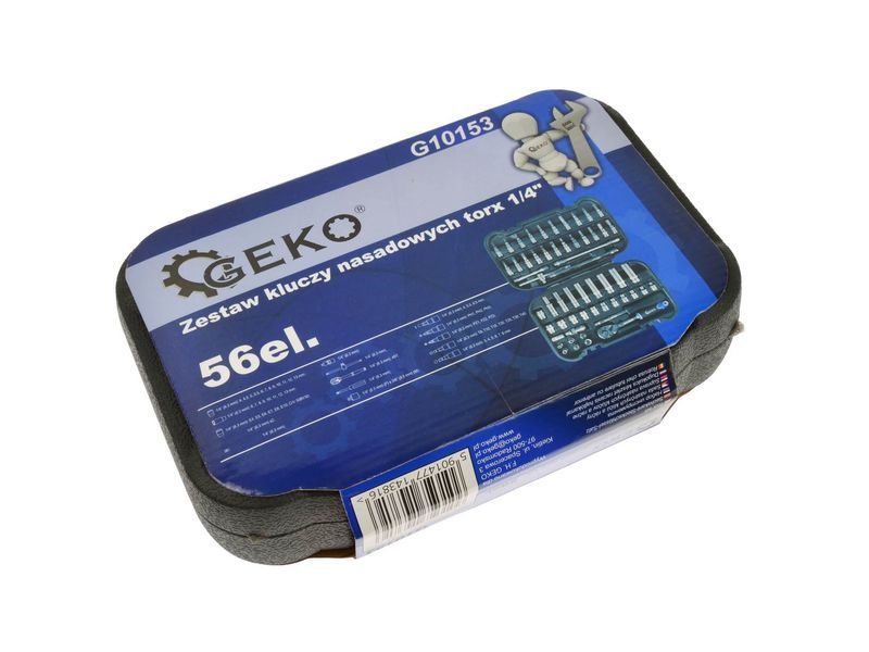 Набір торцевих ключів 1/4" Torx 56 шт. GEKO G10153 G10153 фото