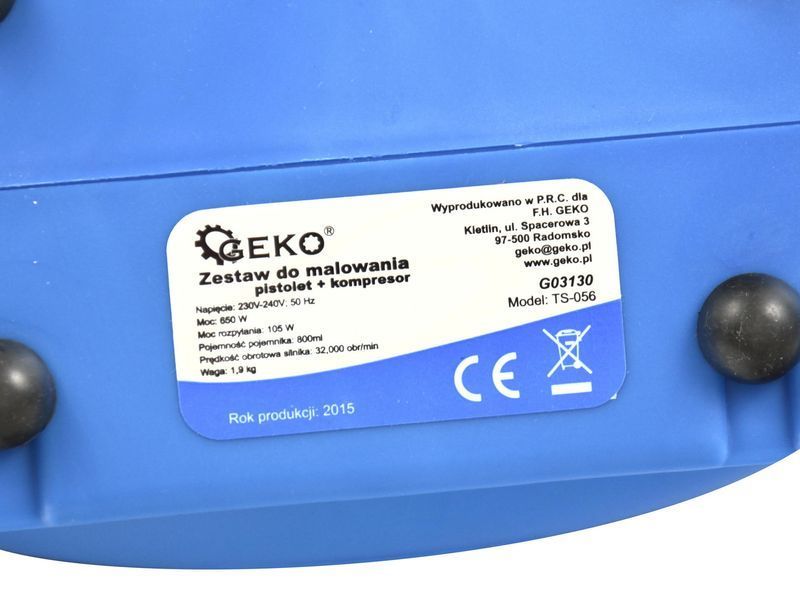 Набор для покраски пистолет и компрессор GEKO G03130 G03130 фото