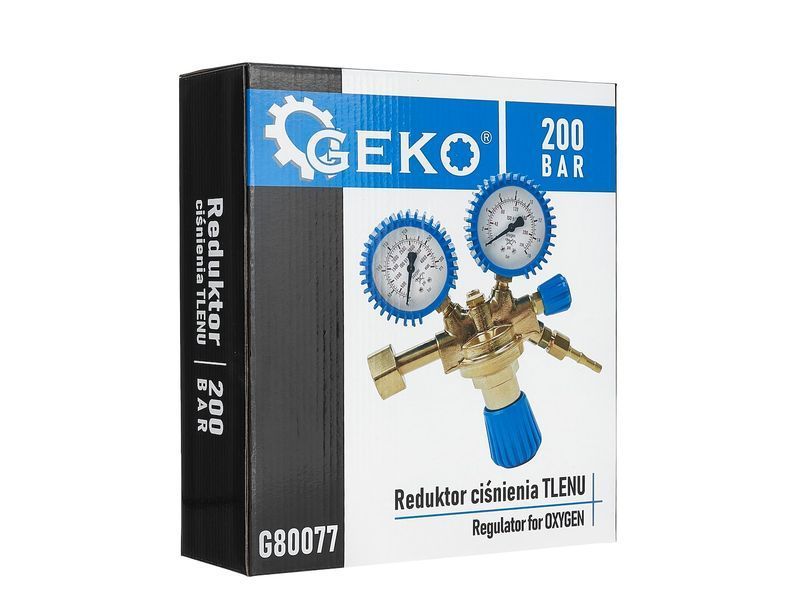 Редуктор тиску для кисневого балона 200 Бар, Geko G80077 G80077 фото