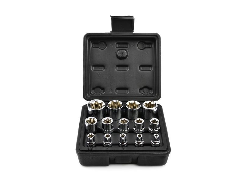 Набір головок Torx E4-E24 14 шт. GEKO G13566 G13566 фото