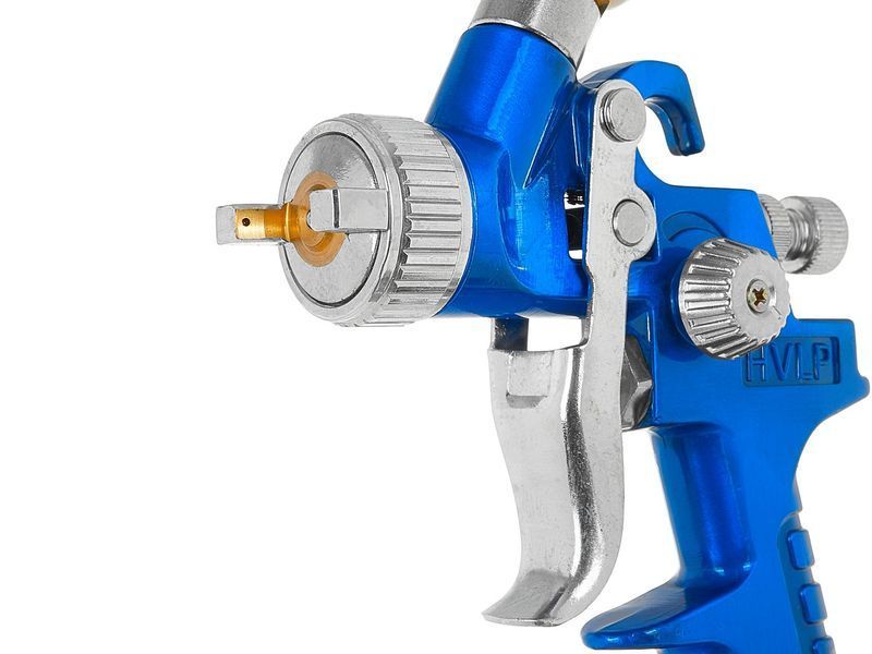 Краскопульт HVLP mini 125 мл 0,8 мм, пластиковый бачок, с регулятором давления 1/4" G03122 Geko G03122 фото