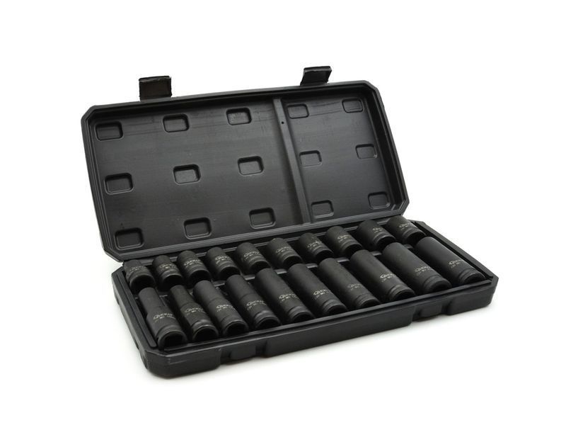 Набір довгих і коротких ударних головок 1/2" 10-19 мм GEKO G10517 G10517 фото