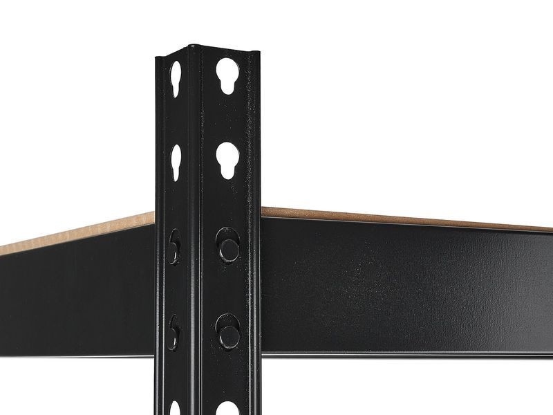 Складський металевий стелаж GEKO G10868, чорний (180x40x120cm 280кг на полицю) G10868 фото