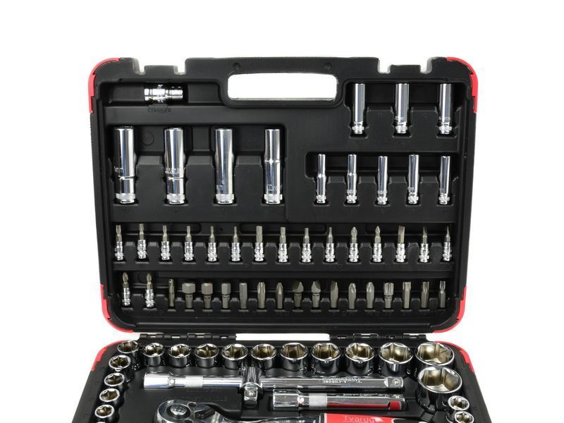 Набір професійних торцевих ключів 94 шт. 1/4"-1/2" 25 ГВт Tvardy T00101 T00101 фото