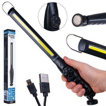Регульований ліхтар для майстерні з магнітом LED COB 10W 1800mAh 450lm IP44 G15123 Geko G15123 фото